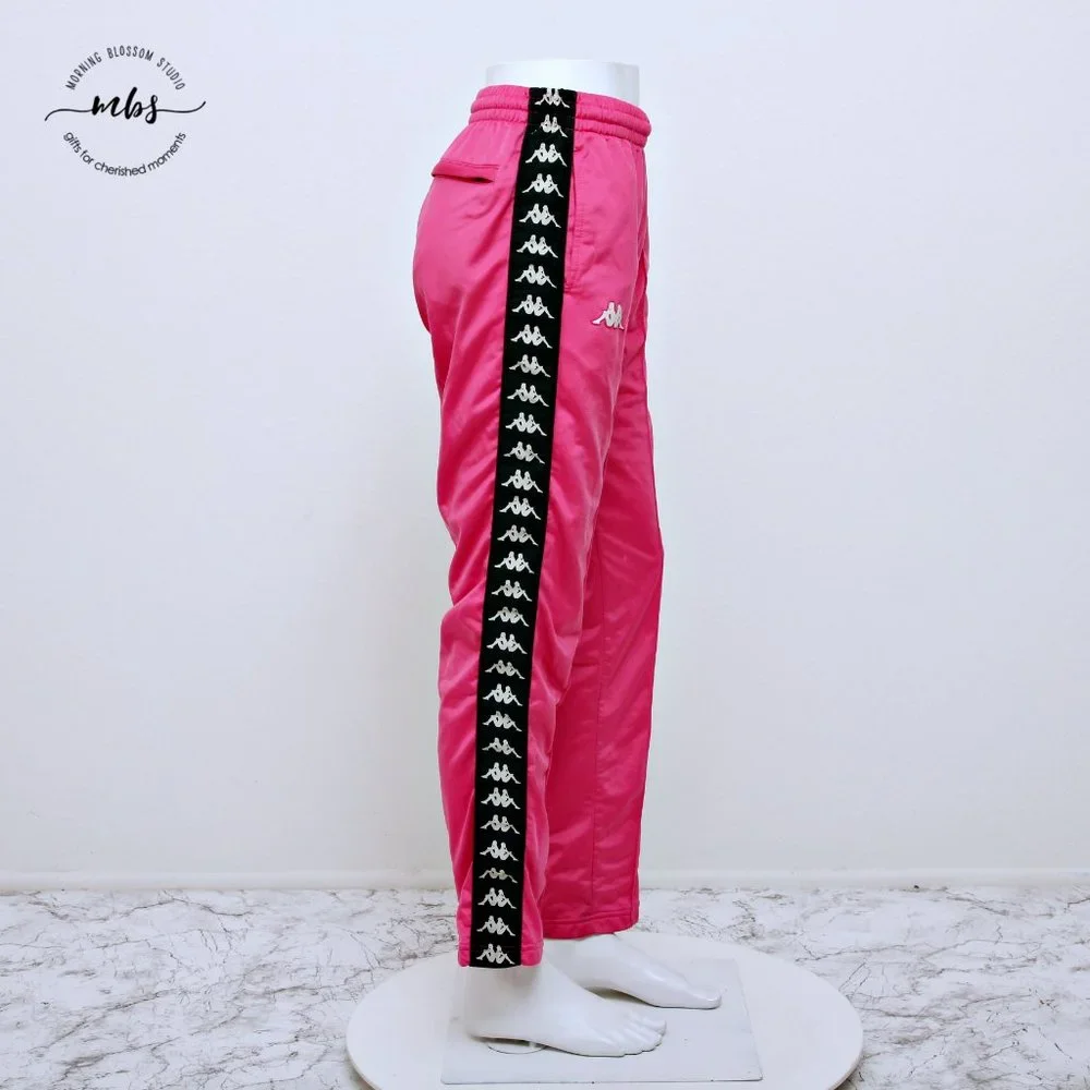 Kappa Logo Panel Drawstring High Waist Track Pants_3